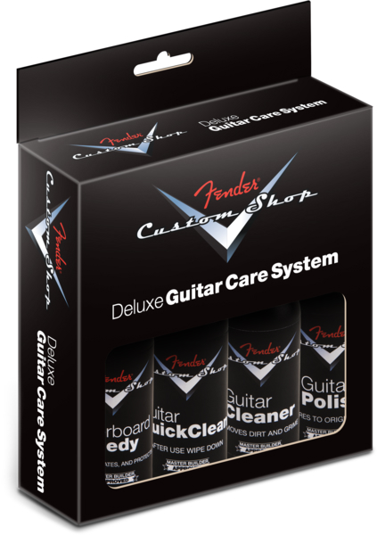 FENDER Custom Shop Deluxe Guitar Care System, 4 Pack, Black