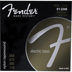 FENDER 9120 Bass Strings, Nylon Tapewound, .058-.110 Gauge, (4)
