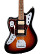 FENDER Kurt Cobain Jaguar Left-Handed, Rosewood Fingerboard, 3-Color Sunburst