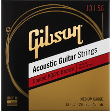 GIBSON Coated 80/20 Bronze Acoustic Guitar Strings Medium