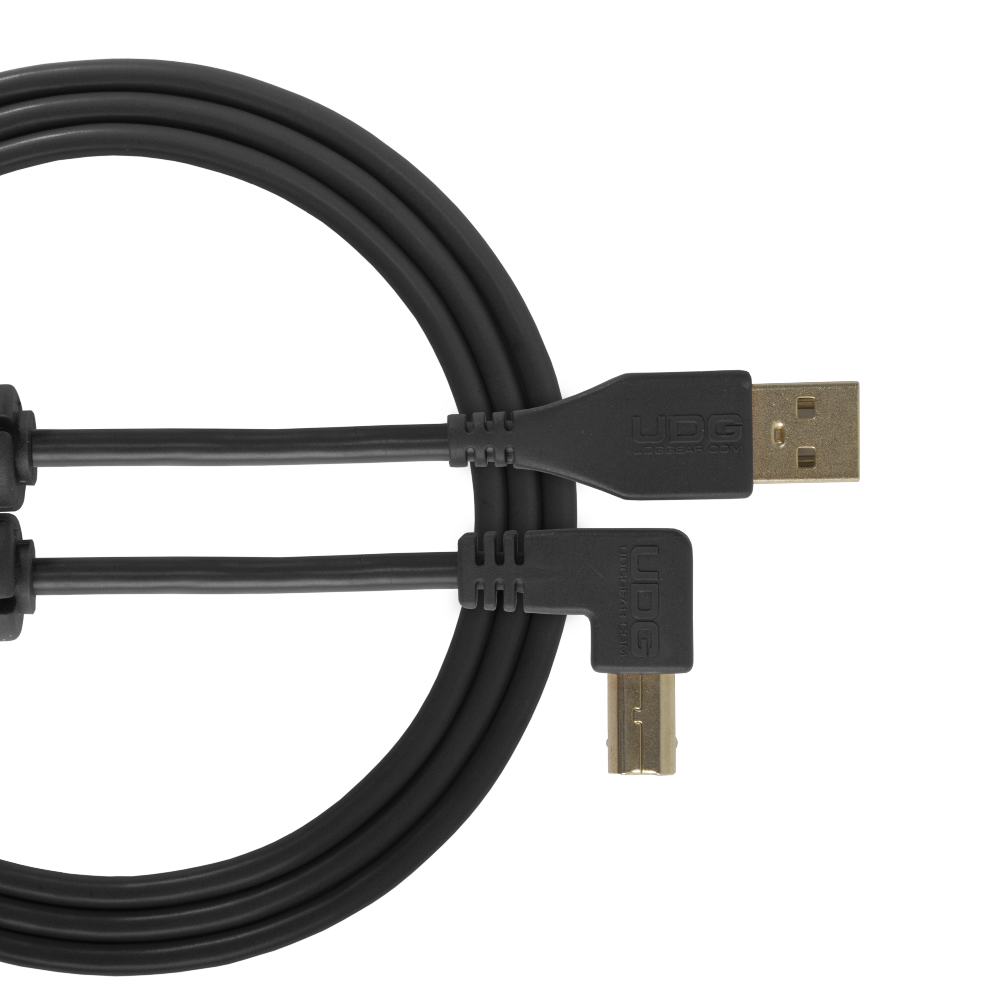 UDG Ultimate Audio Cable USB 2.0 A-B Black Angled 1 m