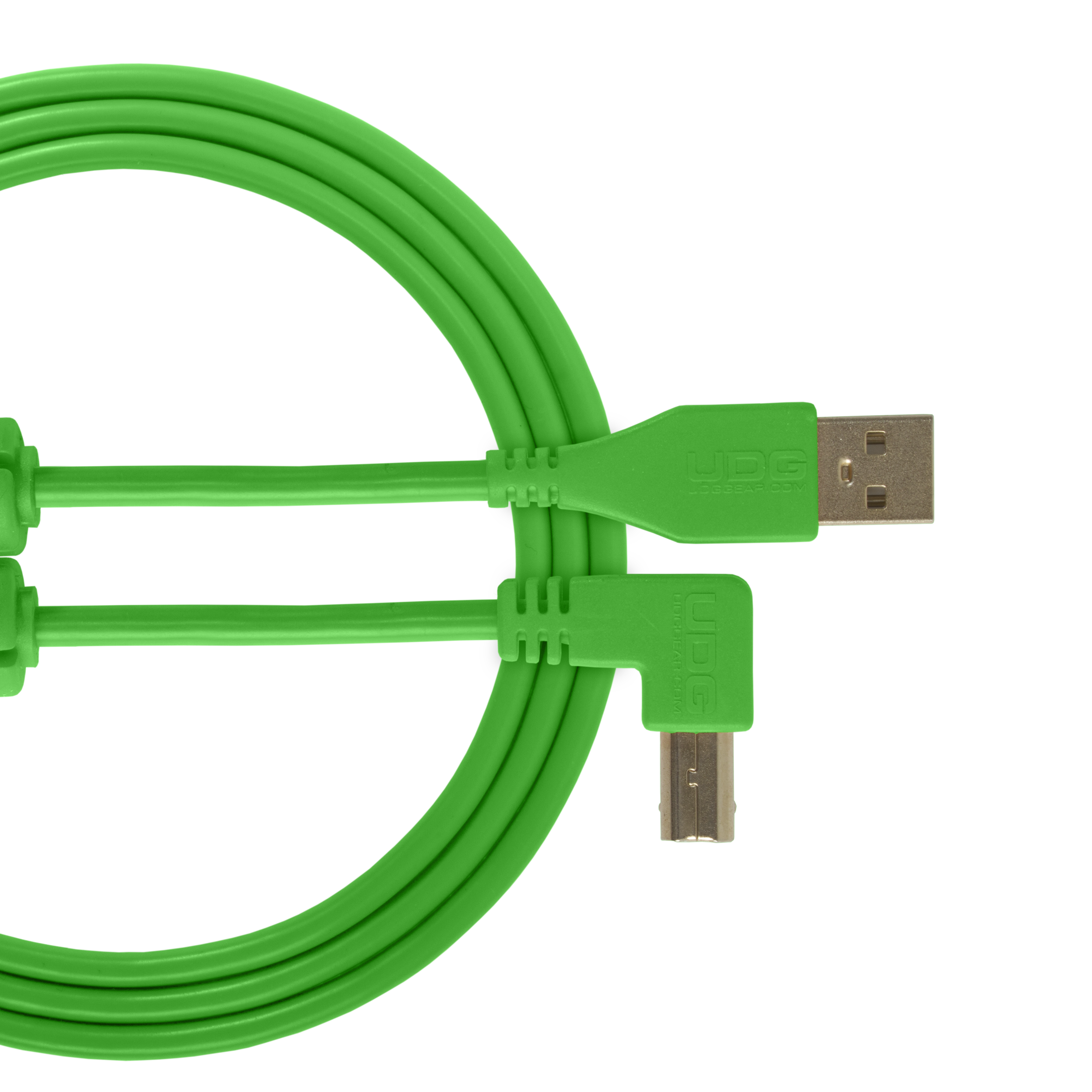 UDG Ultimate Audio Cable USB 2.0 A-B Green Angled 1 m