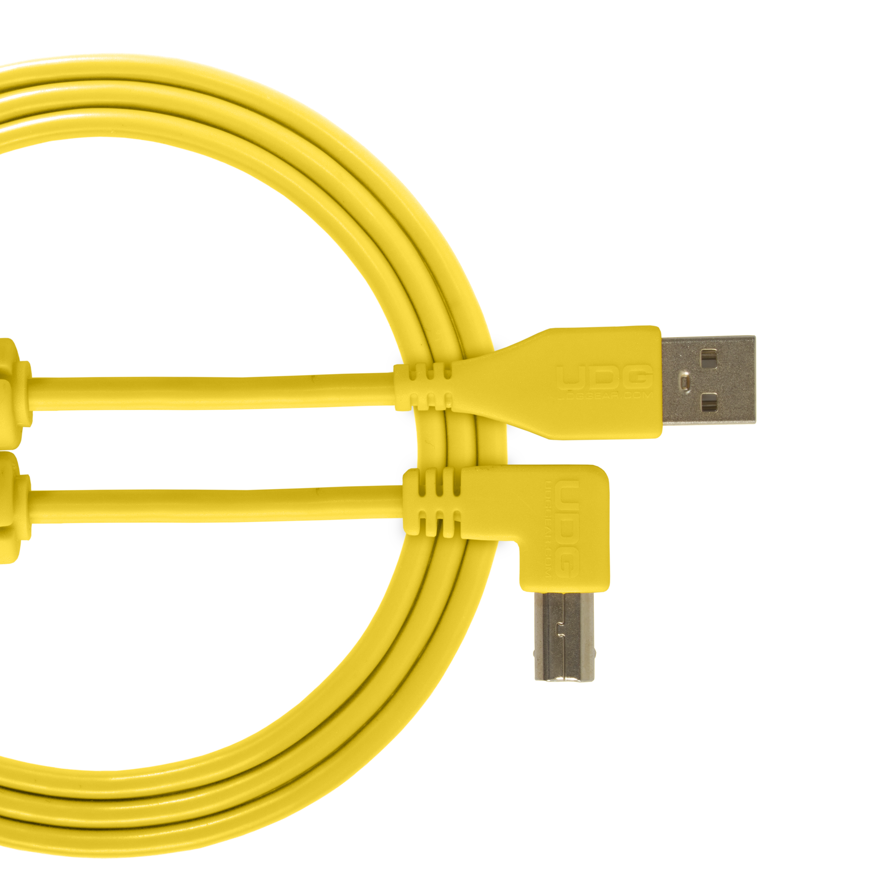 UDG Ultimate Audio Cable USB 2.0 A-B Yellow Angled 1 m