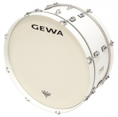 GEWA Marching Bass Drum 24x10" White