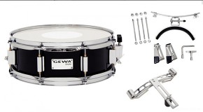 GEWA Marching Small Drum Birch Black Chrome 13x5.5"