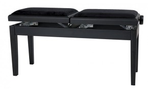 GEWA Piano bench Deluxe Double Black matt
