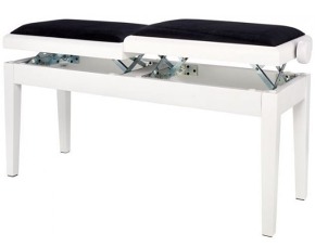 GEWA Piano bench Deluxe Double White matt