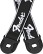 FENDER Quick Grip Locking End Strap, Black with White Running Logo, 2"